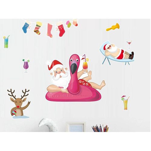 Autocollant mural mignon de Noël du Père Noël