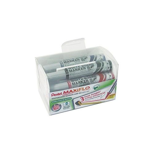Pentel Set Marqueur Pour Tableau Blanc Maxiflo Mwl5m Avec ?P...