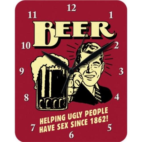 Pendule Metal Biere Beer Helping Have Sex Humour Horloge Rakuten