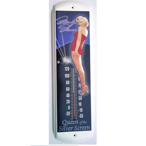 Thermometre Marilyn Monroe En Maillot Bain Rouge Tole Metal
