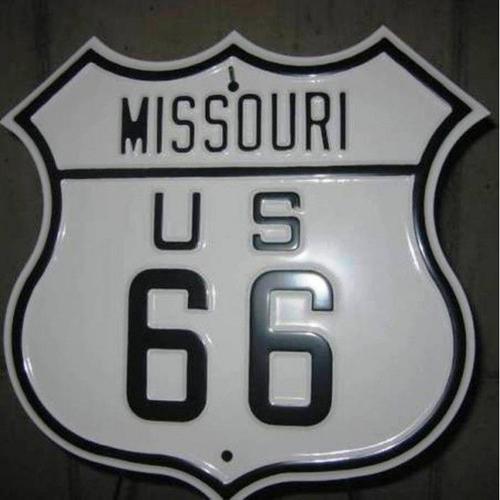 Plaque Route 66 Blason Missouri Tole Publicitaire Usa Loft