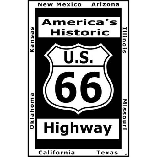 Plaque Route 66 Avec Tous Les Etats Tole Publicitaire Usa