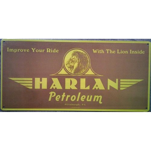 Plaque Harlan Petroleum (Ancienne) Tole Deco Garage Loft