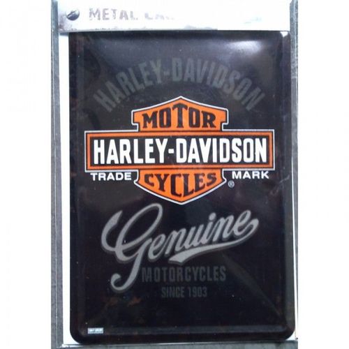 Carte Postal Metal Harley Davidson Genuine Toel Affiche