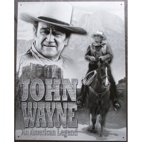 Plaque John Wayne A Cheval An American Legend Affiche Tole