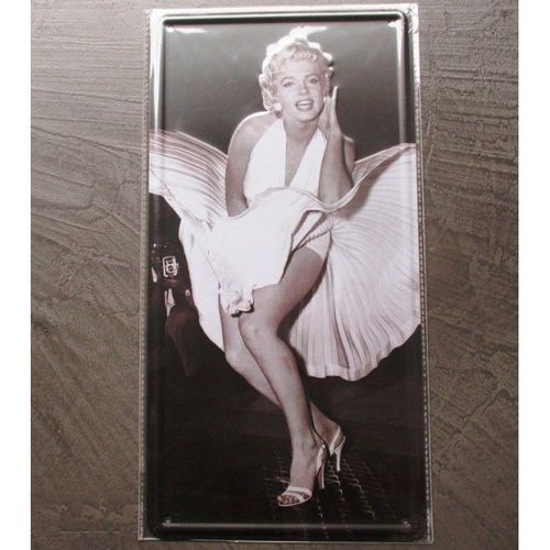 Plaque Marilyn Monroe 7 Ans Reflexion Tole Affiche 31x16cm