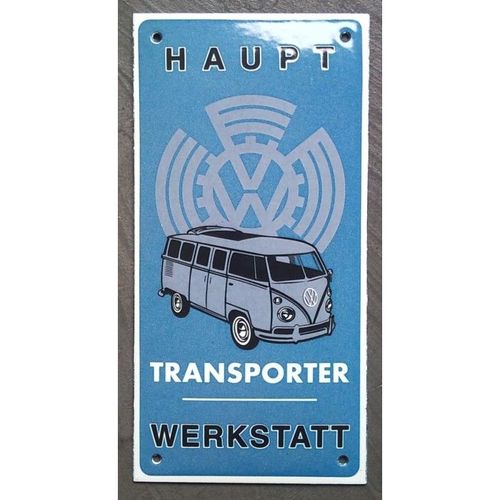 Mini Plaque Emaillée Vw Haupt Transporter Combi Volkswagen