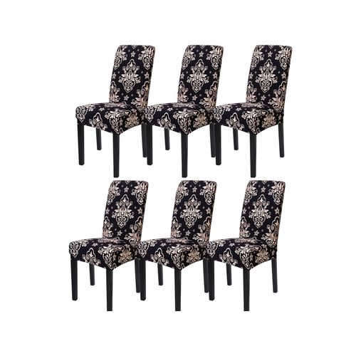 X Housses De Chaise De Salle À Manger Extensibles Housses De Chaise Lavables Imprimé Classique