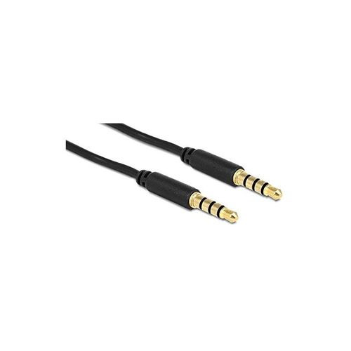 Delock - Câble pour casque micro - mini jack 4 pôles mâle pour mini jack 4 pôles mâle - 50 cm - noir