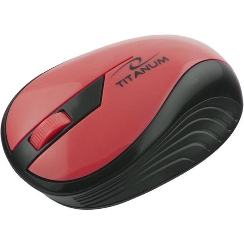 Titanum Rainbow 3D - Souris - optique - 3 boutons - sans fil - 2.4 GHz - récepteur sans fil USB - rouge