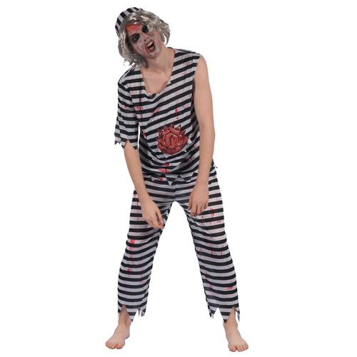 Déguisement Prisonnier Zombie Effrayant Homme - Taille: L