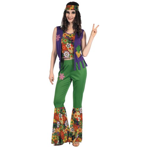 Déguisement Hippie Flower Power Femme - Taille: L