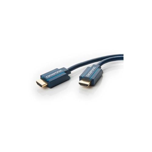 HDMI câble de raccordement [1x HDMI-prise mâle - 1x HDMI-Stecker] 7.50 m bleue clicktronic
