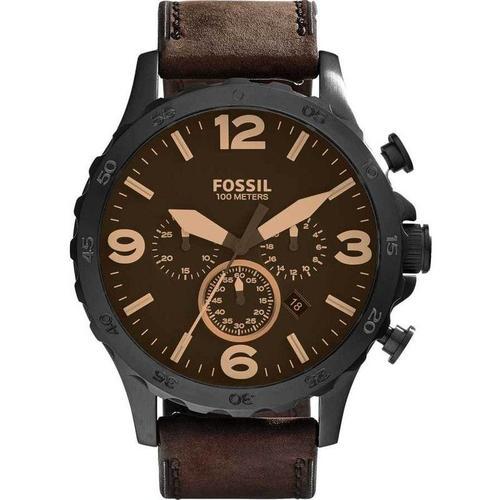 Fossil Montre Marron Chronographe Hommes Nate Jr1487