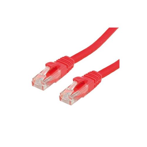 VALUE - Cordon de raccordement - RJ-45 (M) pour RJ-45 (M) - 1.5 m - UTP - CAT 6 - sans halogène, moulé, bloqué - rouge