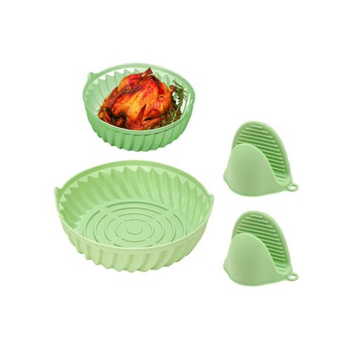 Air Fryer Silicone Liners Fryer Basket Four Accessoires avec Mini Gants