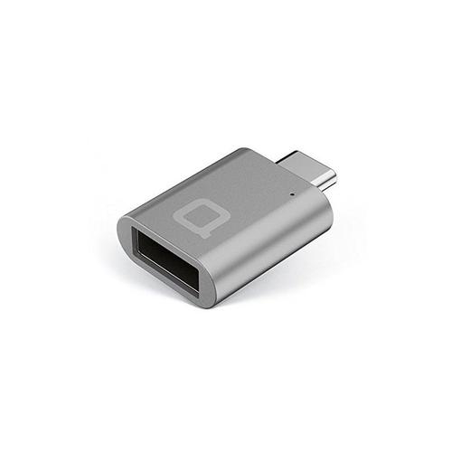 NoNDA Mini - Adaptateur USB - 24 pin USB-C (M) pour USB type A (F) - USB 3.1 Gen 1 - gris sidéral