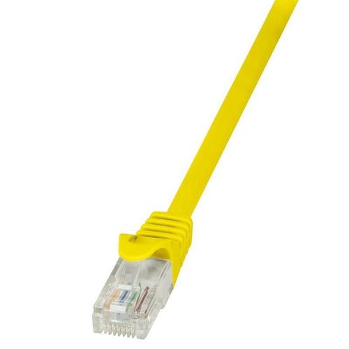 LogiLink EconLine - Cordon de raccordement - RJ-45 (M) pour RJ-45 (M) - 1 m - UTP - CAT 6 - moulé, sans crochet - jaune