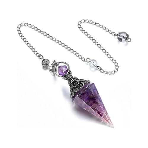 Pendentifs En Résine Pendentifs Chakra Pendentifs Reiki Pendule De Radiesthésie Hexagonale Violet