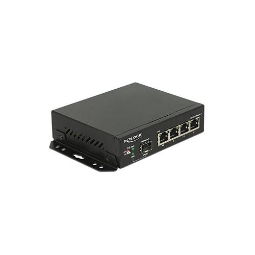 Delock Switch Gigabit 4 Port RJ45 + 1 SFP