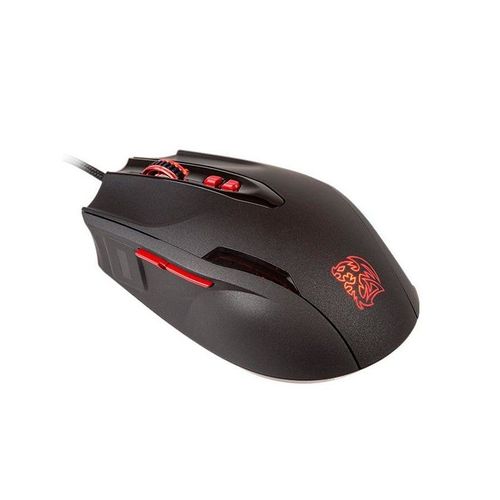 Tt eSPORTS Black FP - Souris - laser - 7 boutons - filaire - USB - noir