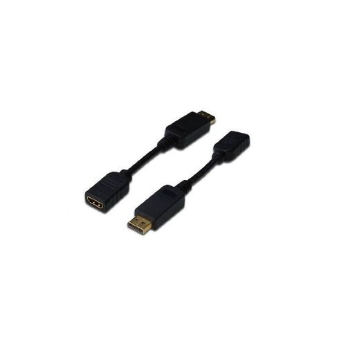 ASSMANN Basic - Adaptateur vidéo - DisplayPort mâle pour HDMI femelle - 15 cm - double blindage - noir
