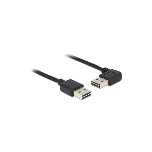 Delock EASY-USB - Câble USB - USB (M) pour USB (M) - USB 2.0 - 1 m - connecteur à 90° - noir