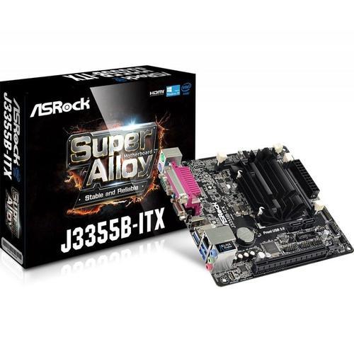 Carte mère ASROCK J3355B Mini ITX avec Processeur Intel Celeron J3355 - 2 x SATA 6 Gb/s - USB 3.0 - 1x PCI-Express 2.0 16x