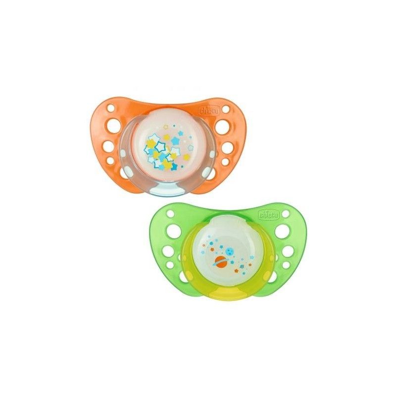 Chicco Succhietto Air Lumi Silicone 6-12m 2pz