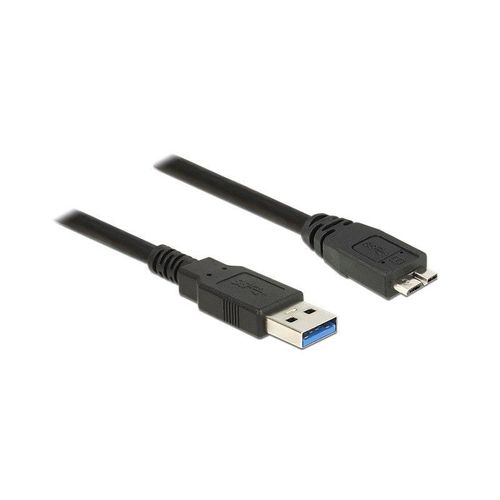 Delock - Câble USB - USB type A (M) pour Micro-USB de type B (M) - USB 3.0 - 5 m - noir
