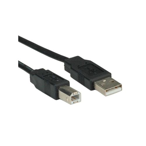 Roline USB Flat Cable - Câble USB - USB (M) pour USB type B (M) - 1.8 m - noir