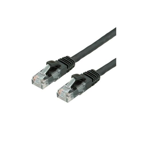 VALUE - Cordon de raccordement - RJ-45 (M) pour RJ-45 (M) - 1.5 m - UTP - CAT 6 - sans halogène, moulé, sans crochet - noir