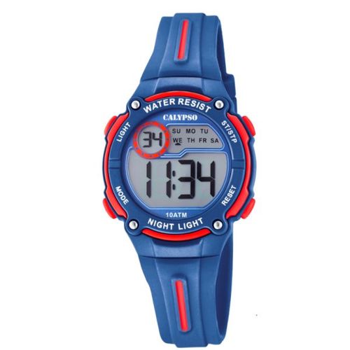 Montre Calypso Chrono Résine Bleu K6068/4 Sport - 100 Mètres