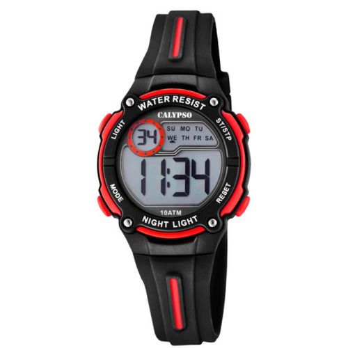 Montre Calypso Chrono Résine Noir K6068/6 Sport - 100 Mètres