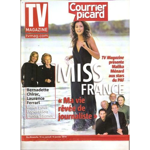 Tv Le Courrier Picard Flavie Flament 1p/ Malika Menard Miss France 4p/ Luc Alphand 1p/ Herbert Von Karajan 1/2p/  20679 
