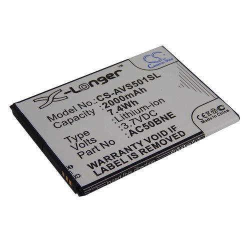 Vhbw Batterie Remplacement Pour Archos Ac50bne, Ac50bne 1icp5/56/78 Pour Téléphone Portable (2000mah, 3,7v, Li-Ion)