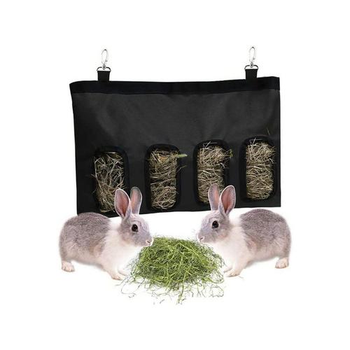 Sac D'alimentation Pour Foin De Lapin Suspendu À 4 Trous, Sac De Rangement Pour Mangeoire Pour Cochon D'inde