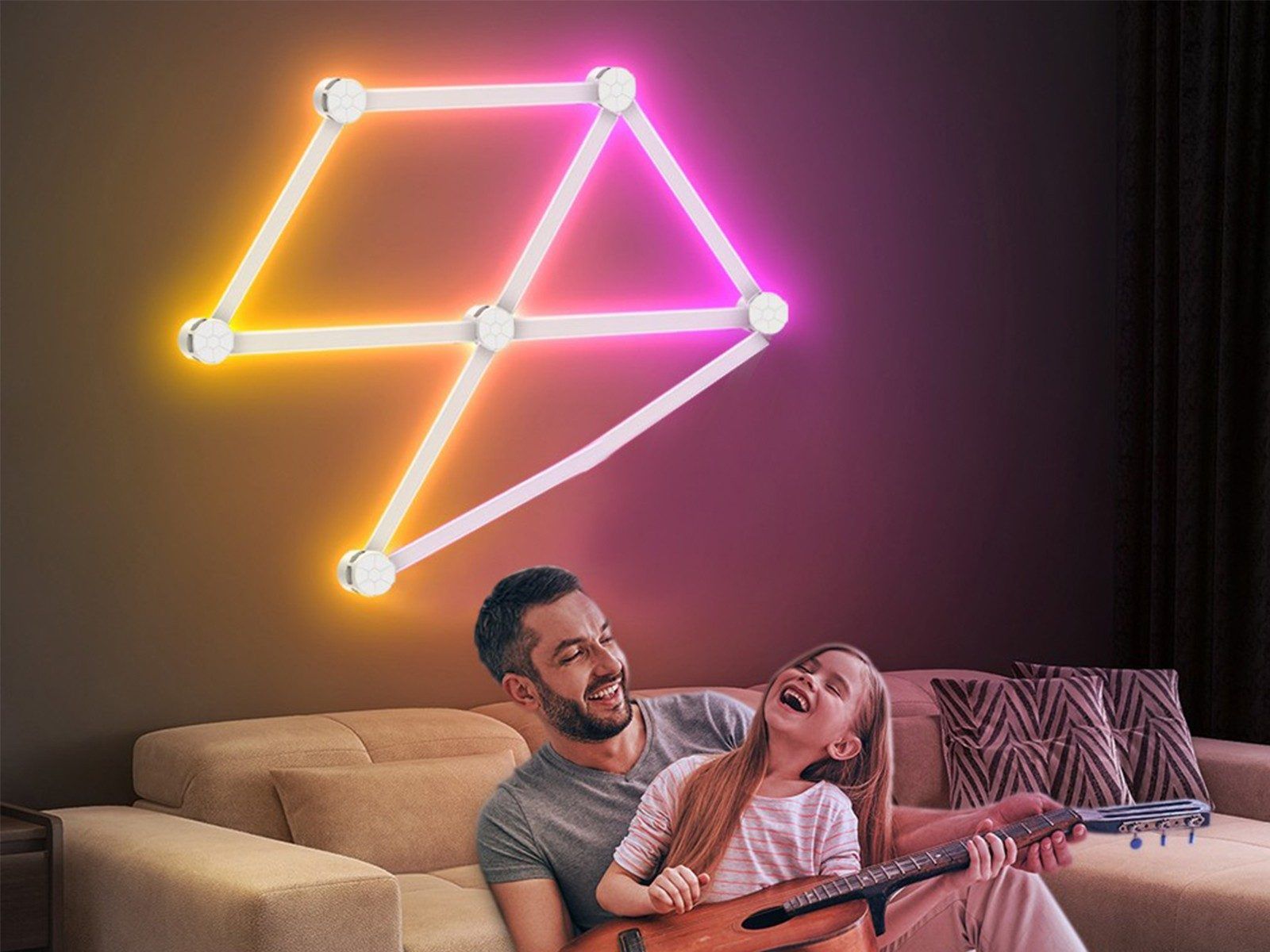 Applique Murale Musicale Rvb, Barre Lumineuse Intelligente, ... - 3