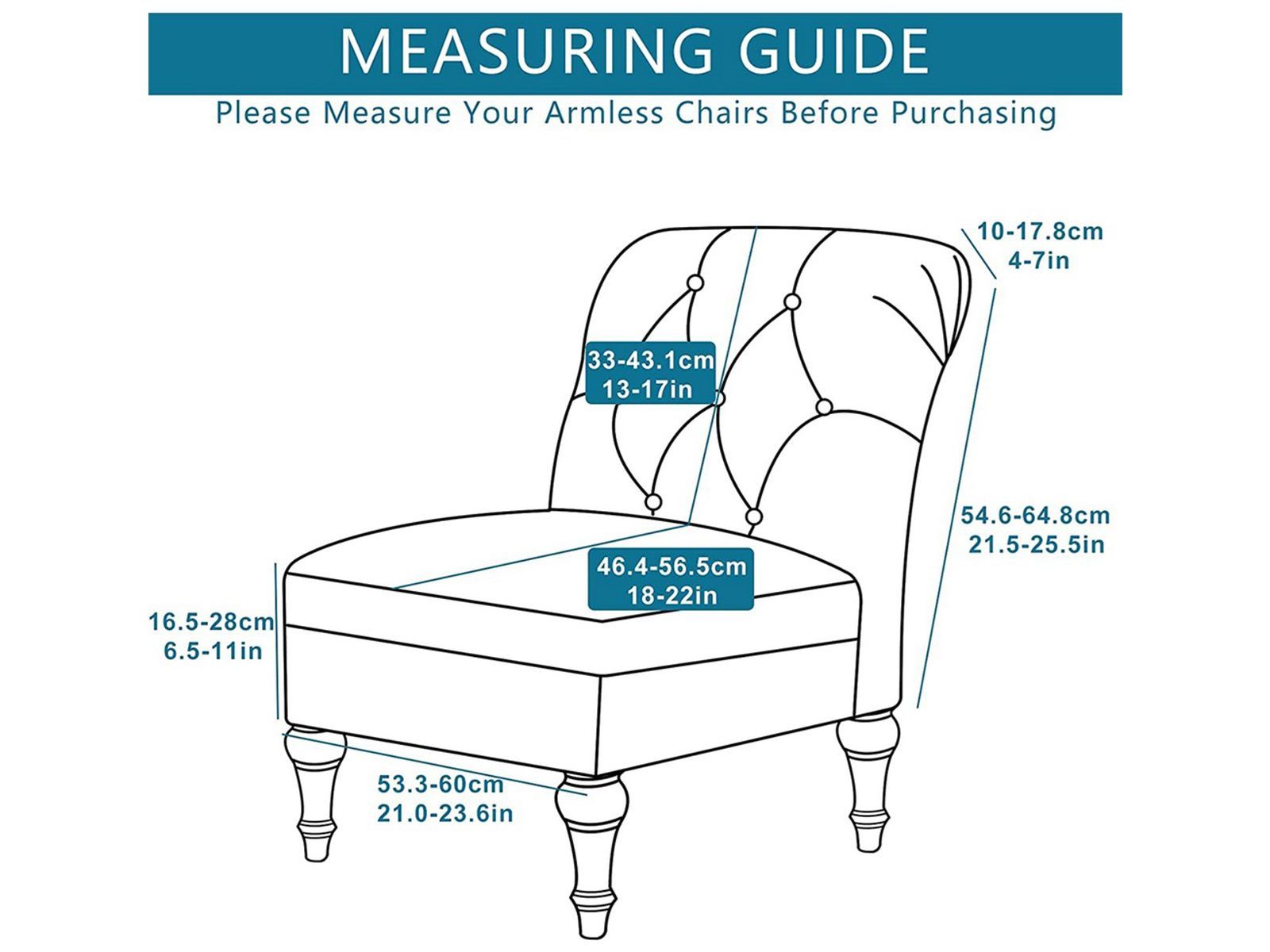 Housse De Chaise D'appoint Extensible Sans Accoudoirs, Lavab... - 5