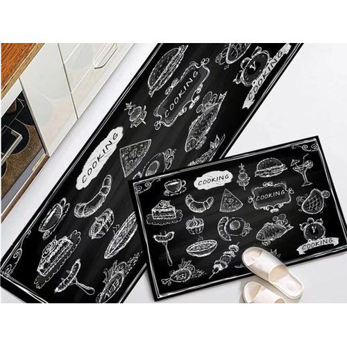2 Pièces Tapis De Cuisine Tapis De Cuisine Tapis De Sol Rectangulaire Ensemble Tapis - St3