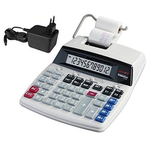 Genie D69 Plus Calculatrice avec imprimante Affichage 12 chiffes Impression rouge/noir Gris