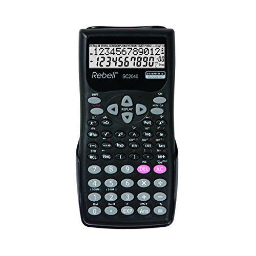 Calculatrice scientifique rebell rebell sC2040 calculatrice scientifique 240 fonctions mathématiques et 2-grand écran noir