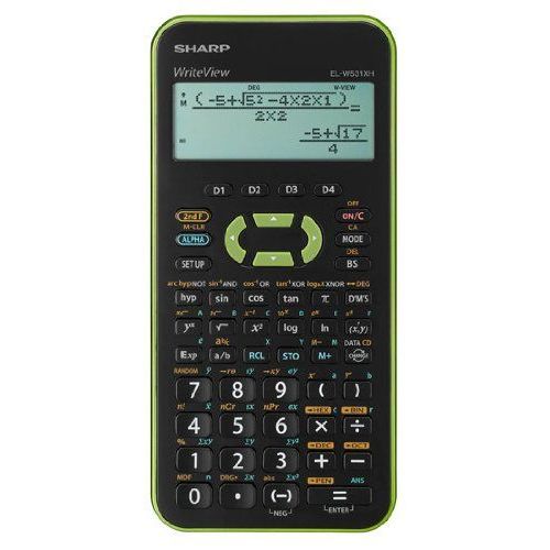 Sharp WriteView EL-W531XH - Calculatrice scientifique - 16 chiffres - pile - noir/vert