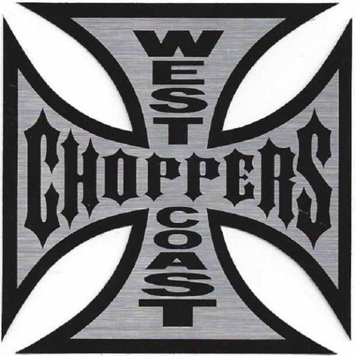 2 Stickers Croix de malte bobber biker Decals autocollant 13cm Couleurs au choix