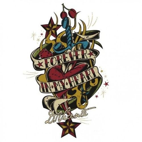 Sticker David Vicente Forever In My Heart Autocollant Rockab