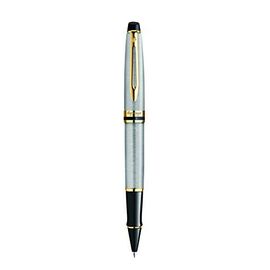 Waterman Expert Acier Attributs Dorés Stylo Roller Pointe Fine - Dans Son À¿Crin