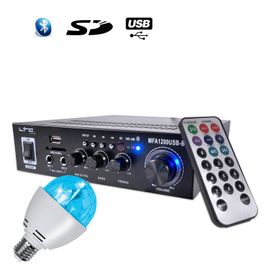 Amplificateur 100w Hifi karaoké noir MFA-1200-BK + Ampoule MINI DIAMS