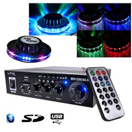 Amplificateur 100w Hifi karaoké noir MFA-1200-BK + Effet OVNI UFO LED