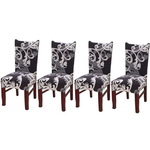 X Housse De Chaise Extensible Lavable Housses De Chaise De Salle À Manger Imprimé Classique