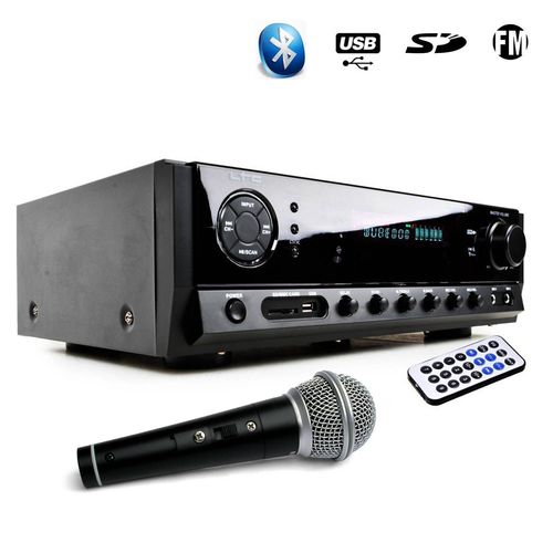 AMPLI HIFI STEREO KARAOKE Home-cinéma LTC Auio ATM6500BT 100W + 3x20W + USB Bluetooth FM AUX DVD + MICRO